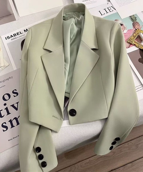 SPIGA（スピーガ）の「ｼﾝｸﾞﾙｼｮｰﾄ丈ｼﾞｬｹｯﾄ（その他アウター・レディース・ホワイト/ブラック/ブラウン/オレンジ/グリーン・SMALL/MEDIUM/LARGE/X-LARGE）」の4枚目の写真