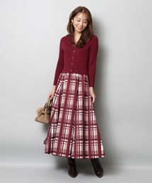 ジャスグリッティー　ワインレッドスカート JUSGLITTY - ☆ジャスグリッティー☆フラワージャガードスカート