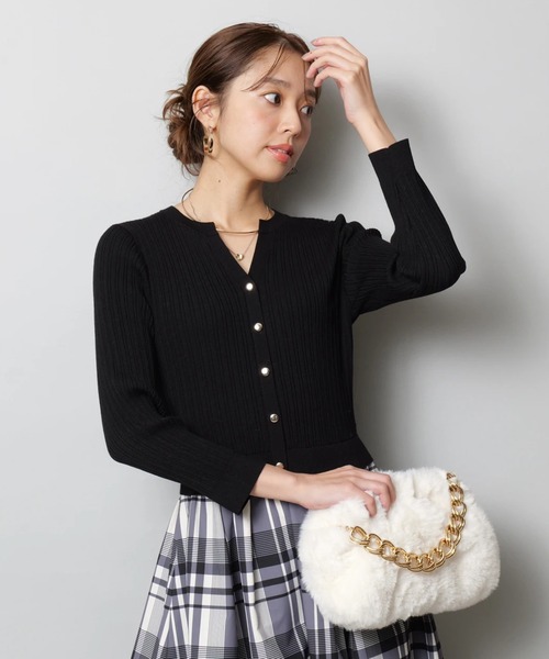 長袖チェックスカートドッキングワンピース（ワンピース）｜JUSGLITTY