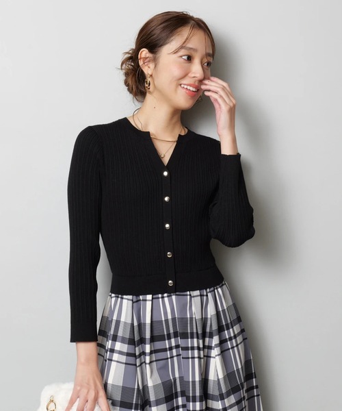 長袖チェックスカートドッキングワンピース（ワンピース）｜JUSGLITTY