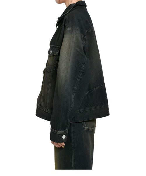 VIVAMUS(ヴィヴァムス)の「DENIM BLOUSON(デニムジャケット・レディース・ブラック・OS)」の4枚目の写真