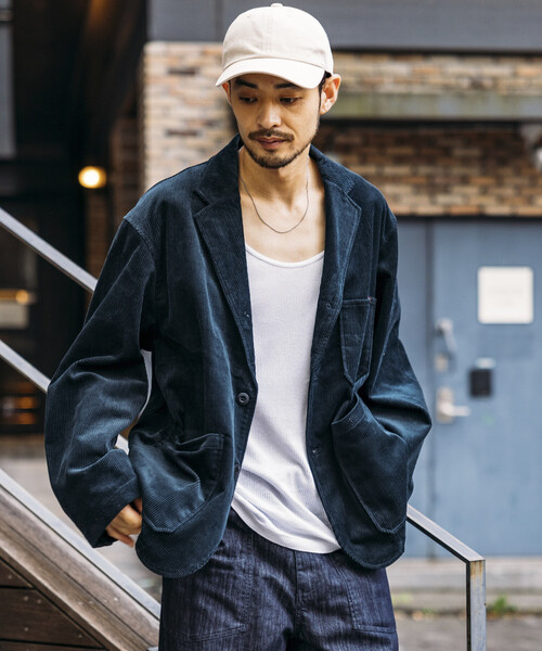 FREAK'S STORE × RED KAP コーデュロイネイビージャケットМ FREAK'S STORE（フリークスストア） コート アウター 「セットアップ
