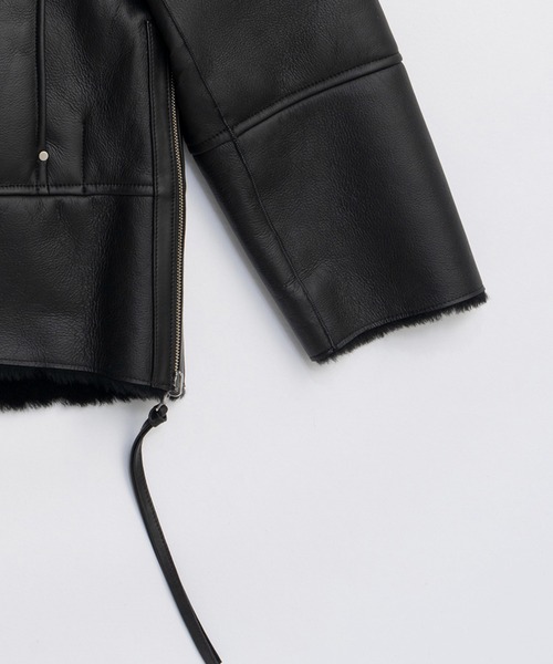 PRANK PROJECT（プランクプロジェクト）の「リバーシブルムートンコート / Reversible Mouton Coat（ムートンコート・レディース・ブラック/ブラウン・FREE）」の6枚目の写真