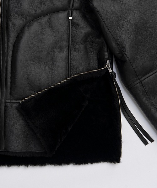 PRANK PROJECT（プランクプロジェクト）の「リバーシブルムートンコート / Reversible Mouton Coat（ムートンコート・レディース・ブラック/ブラウン・FREE）」の5枚目の写真