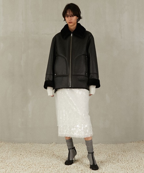 ❤❤最終お値下❤❤極上美品❤イタリー製❤柔らか❤リバーシブル❤ムートンコート❤❤ リバーシブルムートンコート / Reversible Mouton Coat（ムートン