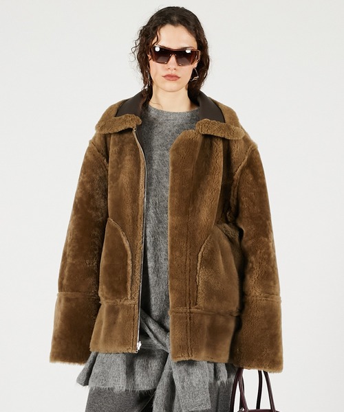 PRANK PROJECT（プランクプロジェクト）の「リバーシブルムートンコート / Reversible Mouton Coat（ムートンコート・レディース・ブラック/ブラウン・FREE）」の15枚目の写真