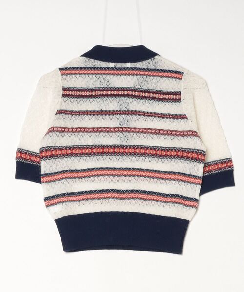 DOUBLE STANDARD CLOTHING（ダブルスタンダードクロージング）の「モヘヤフェアアイルニットポロ（ニット/セーター・レディース・オフホワイト・38/36）」の2枚目の写真