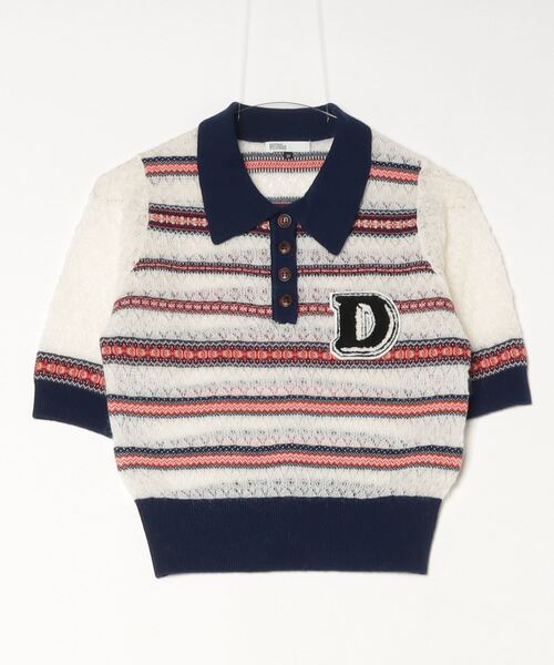 DOUBLE STANDARD CLOTHING（ダブルスタンダードクロージング）の「モヘヤフェアアイルニットポロ（ニット/セーター・レディース・オフホワイト・38/36）」の13枚目の写真