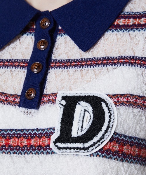 DOUBLE STANDARD CLOTHING（ダブルスタンダードクロージング）の「モヘヤフェアアイルニットポロ（ニット/セーター・レディース・オフホワイト・38/36）」の7枚目の写真