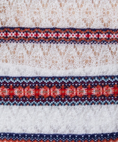 DOUBLE STANDARD CLOTHING（ダブルスタンダードクロージング）の「モヘヤフェアアイルニットポロ（ニット/セーター・レディース・オフホワイト・38/36）」の10枚目の写真