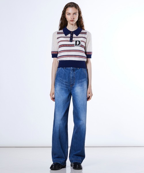 DOUBLE STANDARD CLOTHING（ダブルスタンダードクロージング）の「モヘヤフェアアイルニットポロ（ニット/セーター・レディース・オフホワイト・38/36）」の11枚目の写真