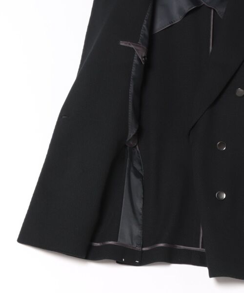 m.f.editorial（エムエフエディトリアル）の「【表地ストレッチ】m.f.エディトリアル メンズ サーマルニット ブレザー ダブルジャケット（テーラードジャケット・メンズ・ブラック・X-LARGE/LARGE/MEDIUM）」の3枚目の写真