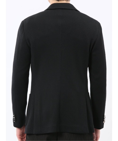 m.f.editorial（エムエフエディトリアル）の「【表地ストレッチ】m.f.エディトリアル メンズ サーマルニット ブレザー ダブルジャケット（テーラードジャケット・メンズ・ブラック・X-LARGE/LARGE/MEDIUM）」の12枚目の写真