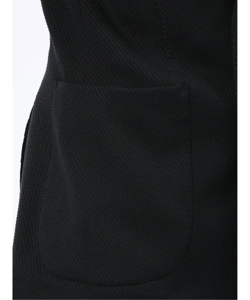 m.f.editorial（エムエフエディトリアル）の「【表地ストレッチ】m.f.エディトリアル メンズ サーマルニット ブレザー ダブルジャケット（テーラードジャケット・メンズ・ブラック・X-LARGE/LARGE/MEDIUM）」の7枚目の写真