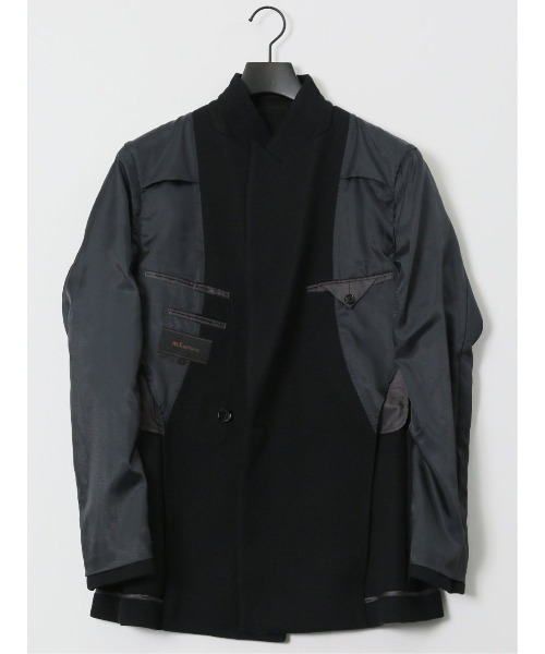 m.f.editorial（エムエフエディトリアル）の「【表地ストレッチ】m.f.エディトリアル メンズ サーマルニット ブレザー ダブルジャケット（テーラードジャケット・メンズ・ブラック・X-LARGE/LARGE/MEDIUM）」の16枚目の写真