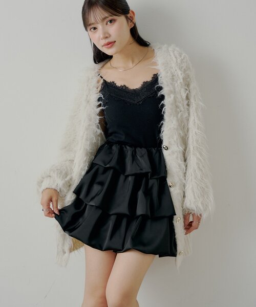 Chico（チコ）の「ティアードバルーンミニスカート（スカート・レディース・ブラウン/ブラック/ライトベージュ・FREE）」の21枚目の写真