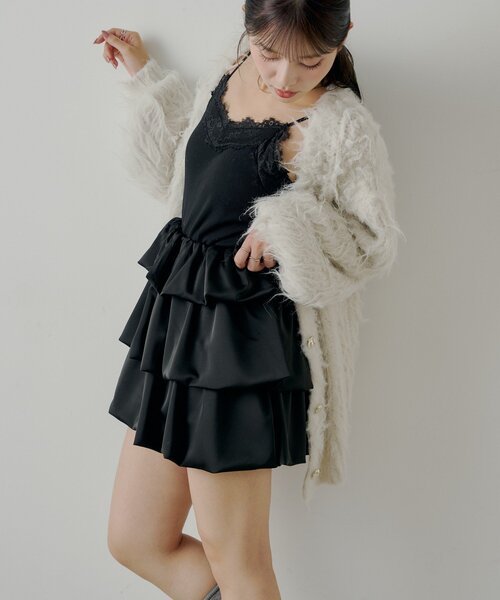 Chico（チコ）の「ティアードバルーンミニスカート（スカート・レディース・ブラウン/ブラック/ライトベージュ・FREE）」の17枚目の写真