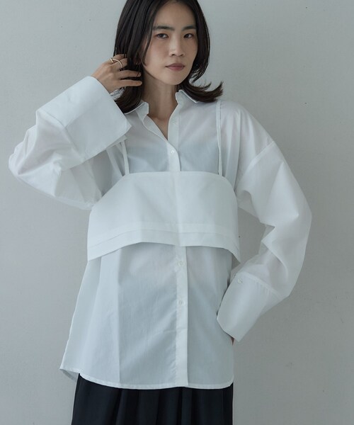 GALLEST(ギャレスト)の「ビスチェセットブロードシャツ(シャツ/ブラウス・レディース・ライトブルー/ホワイト/チャコールグレー・38)」の6枚目の写真