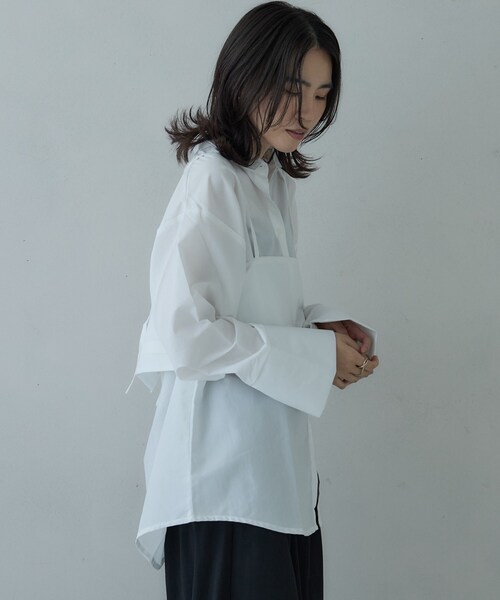 GALLEST(ギャレスト)の「ビスチェセットブロードシャツ(シャツ/ブラウス・レディース・ライトブルー/ホワイト/チャコールグレー・38)」の7枚目の写真