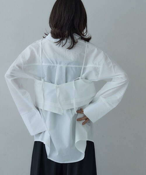 GALLEST(ギャレスト)の「ビスチェセットブロードシャツ(シャツ/ブラウス・レディース・ライトブルー/ホワイト/チャコールグレー・38)」の8枚目の写真