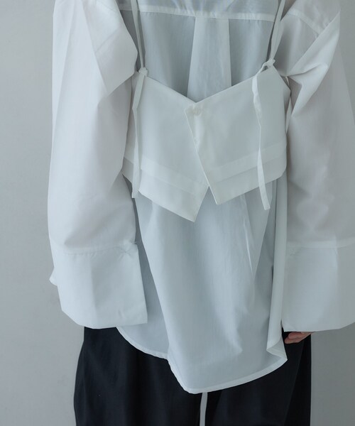 GALLEST(ギャレスト)の「ビスチェセットブロードシャツ(シャツ/ブラウス・レディース・ライトブルー/ホワイト/チャコールグレー・38)」の10枚目の写真