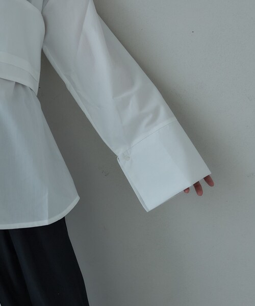 GALLEST(ギャレスト)の「ビスチェセットブロードシャツ(シャツ/ブラウス・レディース・ライトブルー/ホワイト/チャコールグレー・38)」の11枚目の写真