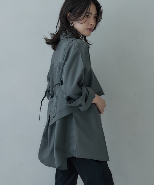 GALLEST(ギャレスト)の「ビスチェセットブロードシャツ(シャツ/ブラウス・レディース・ライトブルー/ホワイト/チャコールグレー・38)」の14枚目の写真