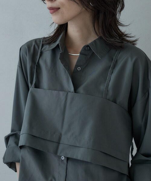 GALLEST(ギャレスト)の「ビスチェセットブロードシャツ(シャツ/ブラウス・レディース・ライトブルー/ホワイト/チャコールグレー・38)」の17枚目の写真