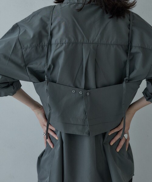 GALLEST(ギャレスト)の「ビスチェセットブロードシャツ(シャツ/ブラウス・レディース・ライトブルー/ホワイト/チャコールグレー・38)」の18枚目の写真