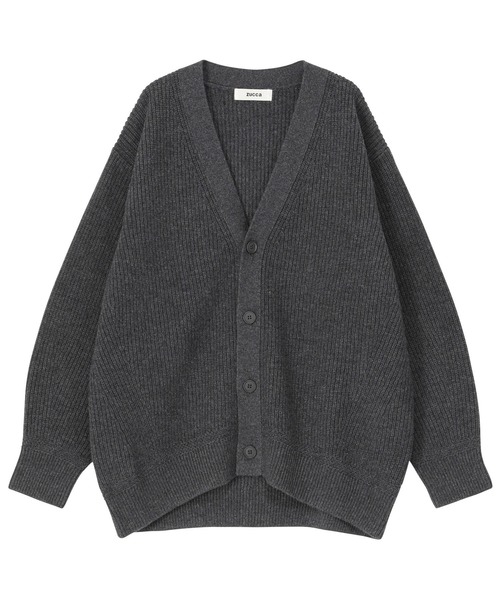 ZUCCa（ズッカ）の「メリノウール / ニットカーディガン / S（カーディガン/ボレロ・レディース・ボルドー/ダークグレー/ベージュ・M size）」の2枚目の写真