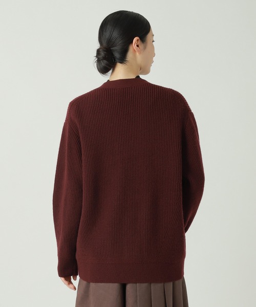 ZUCCa（ズッカ）の「メリノウール / ニットカーディガン / S（カーディガン/ボレロ・レディース・ボルドー/ダークグレー/ベージュ・M size）」の4枚目の写真