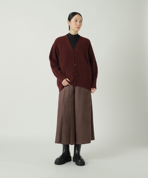 ZUCCa（ズッカ）の「メリノウール / ニットカーディガン / S（カーディガン/ボレロ・レディース・ボルドー/ダークグレー/ベージュ・M size）」の6枚目の写真