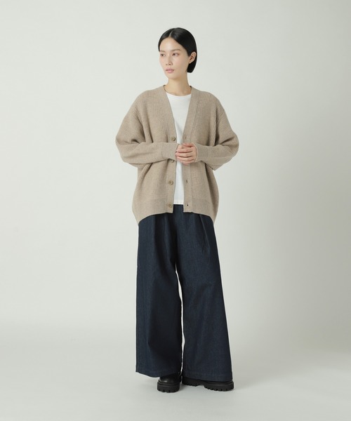 ZUCCa（ズッカ）の「メリノウール / ニットカーディガン / S（カーディガン/ボレロ・レディース・ボルドー/ダークグレー/ベージュ・M size）」の9枚目の写真