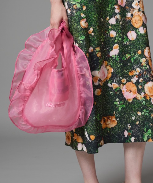 NON TOKYO(ノントーキョー)の「NON TOKYO/ノントーキョー/シアーフリルバック(S)(ハンドバッグ・レディース・ネイビー/レッド/ピンク/ブルー・F)」の1枚目の写真