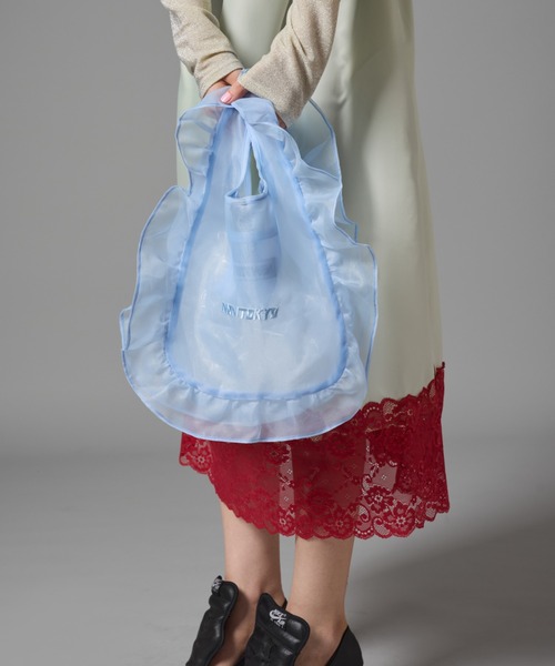 NON TOKYO(ノントーキョー)の「NON TOKYO/ノントーキョー/シアーフリルバック(S)(ハンドバッグ・レディース・ネイビー/レッド/ピンク/ブルー・F)」の3枚目の写真