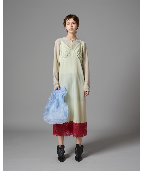 NON TOKYO(ノントーキョー)の「NON TOKYO/ノントーキョー/シアーフリルバック(S)(ハンドバッグ・レディース・ネイビー/レッド/ピンク/ブルー・F)」の5枚目の写真