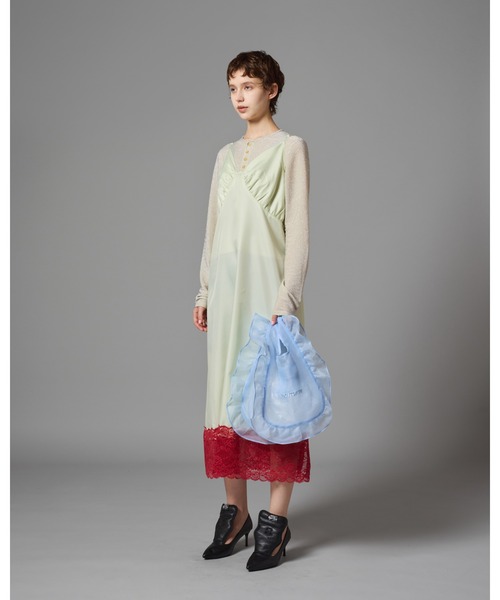 NON TOKYO(ノントーキョー)の「NON TOKYO/ノントーキョー/シアーフリルバック(S)(ハンドバッグ・レディース・ネイビー/レッド/ピンク/ブルー・F)」の7枚目の写真