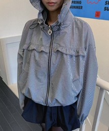 ENLIKE | フリルアクセント フーディーアウター(その他アウター)