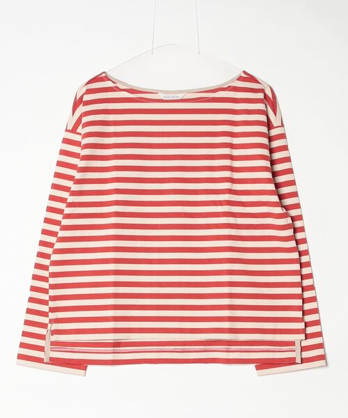 Banana Republic(バナナリパブリック)の「リラックス コットン ボートネック Tシャツ(Tシャツ/カットソー・レディース・ネイビー/レッド系その他/ブルー・M/XS/L/S)」の5枚目の写真