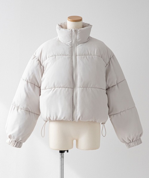 Diable baiser（ディアブルベーゼ）の「中綿ショート丈ダウンジャケット【コート】（その他アウター・レディース・モカ/オフホワイト/ブラック・MEDIUM/LARGE）」の18枚目の写真