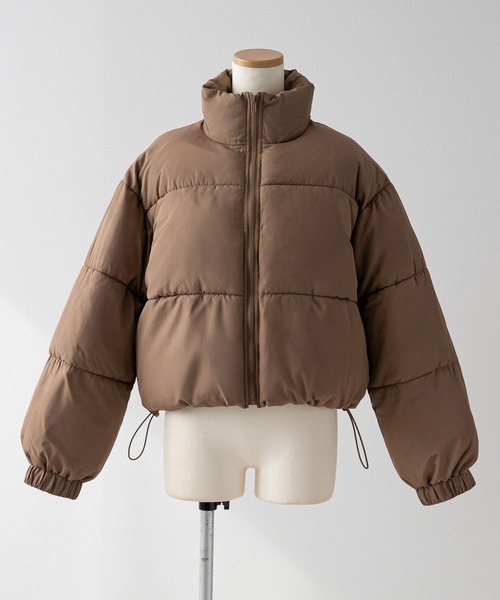 Diable baiser（ディアブルベーゼ）の「中綿ショート丈ダウンジャケット【コート】（その他アウター・レディース・モカ/オフホワイト/ブラック・MEDIUM/LARGE）」の19枚目の写真