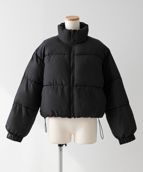 Diable baiser（ディアブルベーゼ）の「中綿ショート丈ダウンジャケット【コート】（その他アウター・レディース・モカ/オフホワイト/ブラック・MEDIUM/LARGE）」の7枚目の写真