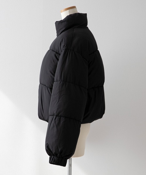 Diable baiser（ディアブルベーゼ）の「中綿ショート丈ダウンジャケット【コート】（その他アウター・レディース・モカ/オフホワイト/ブラック・MEDIUM/LARGE）」の9枚目の写真