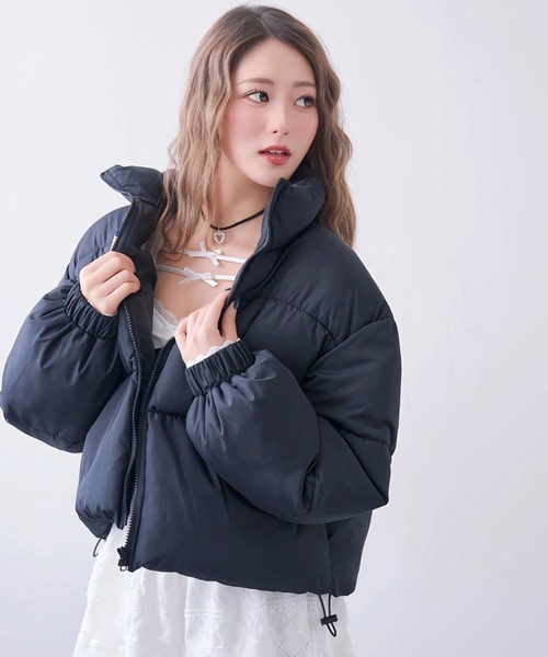 Diable baiser（ディアブルベーゼ）の「中綿ショート丈ダウンジャケット【コート】（その他アウター・レディース・モカ/オフホワイト/ブラック・MEDIUM/LARGE）」の20枚目の写真