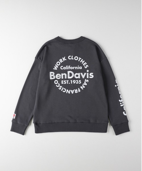 Right-on（ライトオン）の「【BEN DAVIS】アソートグラフィックスウェットプルオーバー (キッズ/アソートグラフィック/コットンブレンド/厚手/暖かい/動きやすい/カジュアル/レイヤード)（スウェット・キッズ・ブラック/グレー/パープル/ダークグレー・130/140/150/160）」の4枚目の写真