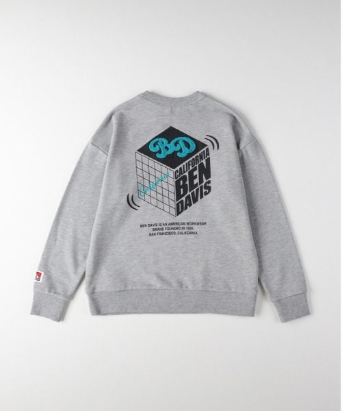 Right-on（ライトオン）の「【BEN DAVIS】アソートグラフィックスウェットプルオーバー (キッズ/アソートグラフィック/コットンブレンド/厚手/暖かい/動きやすい/カジュアル/レイヤード)（スウェット・キッズ・ブラック/グレー/パープル/ダークグレー・130/140/150/160）」の6枚目の写真