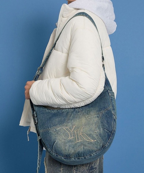 ☆K-POPアイドル着用【UNISEX】Wai Kei／デニムクロス BAG（ショルダー