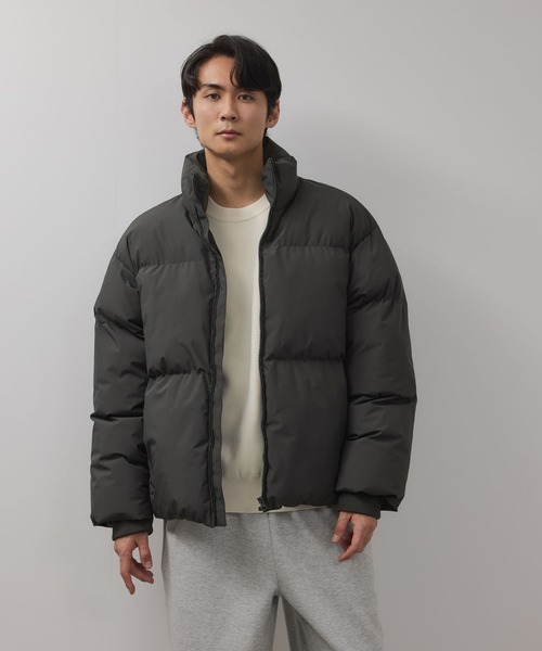 NAVY（ネイビー）の「NAVY All-Weather 100D Insulated Blouson/オールウェザー100D中綿ボリュームブルゾン【撥水 防風 耐水圧10000mm】ユニセックス（ブルゾン・メンズ・チャコールグレー/ベージュ/ブラック・L/M/XXL/XL）」の9枚目の写真