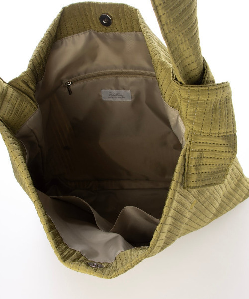 cache cache（カシュ カシュ）の「カシュカシュ cachecache / ラインドットワンショルダートート（トートバッグ・レディース・ブルー/ベージュ/イエロー/ブラック/カーキ・FREE）」の7枚目の写真