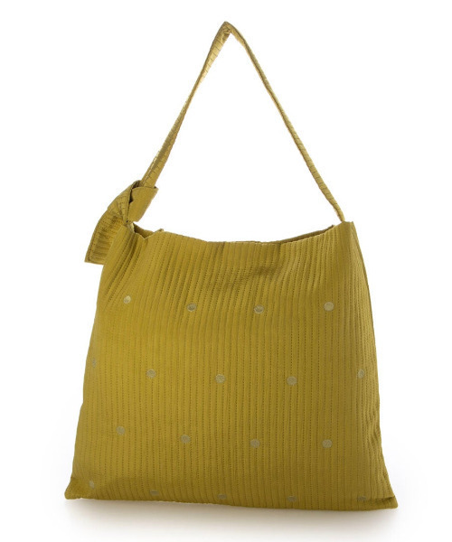 cache cache（カシュ カシュ）の「カシュカシュ cachecache / ラインドットワンショルダートート（トートバッグ・レディース・ブルー/ベージュ/イエロー/ブラック/カーキ・FREE）」の15枚目の写真